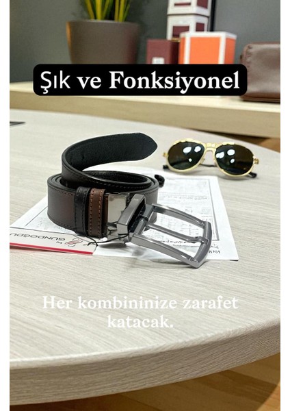 4CM%100 Hakiki Deri Çift Taraflı Birtarafı Siyah Birtarafı Kahve Kemer indirimleri