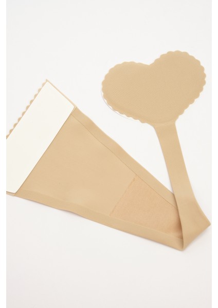 Yapışkanlı Bej Dekolte Külodu