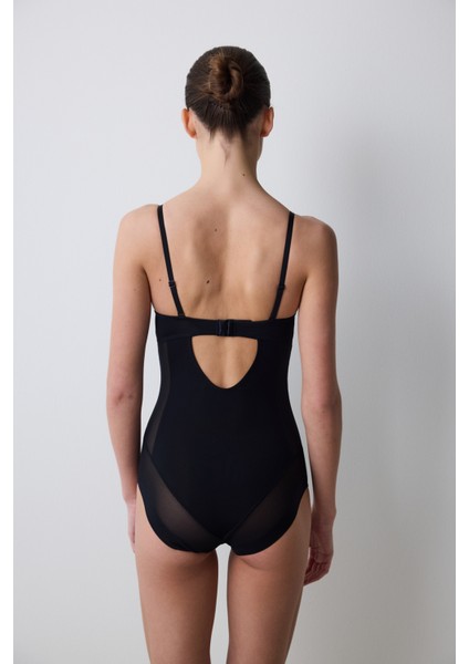 Siyah Premium Bodysuit Korse