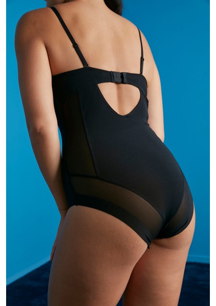 Siyah Premium Bodysuit Korse