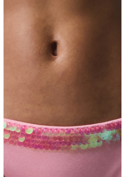 Sequin Pullu Pembe Bikini Altı - Gamze Erçel Koleksiyonu