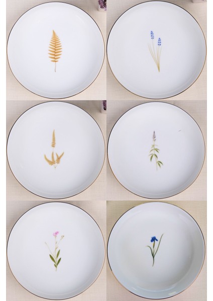 Tabak Evi Porselen Natura Karma Altın Yaldız Çukur Tabak 18,50CM 6 Lı fiyatları