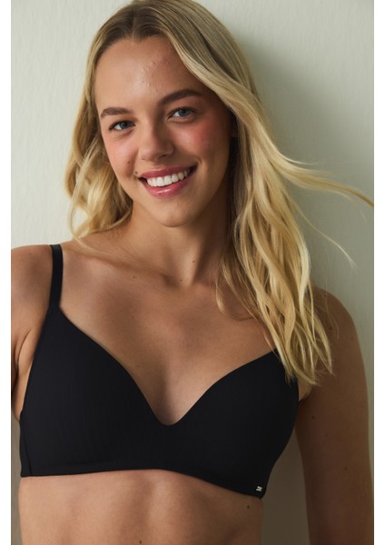 Siyah Comfy Cosy Ayarlanabilir Askılı Balensiz Dolgusuz Sütyen