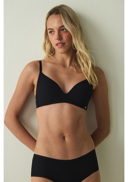 Siyah Comfy Cosy Ayarlanabilir Askılı Balensiz Dolgusuz Sütyen