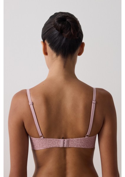 Kirli Pembe Liny Leopar Desenli Balenli Sütyen indirimleri