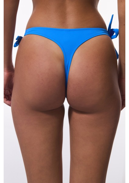 Mavi Düşük Bel String Bikini Altı