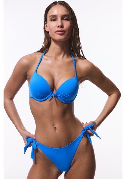 Mavi Düşük Bel String Bikini Altı