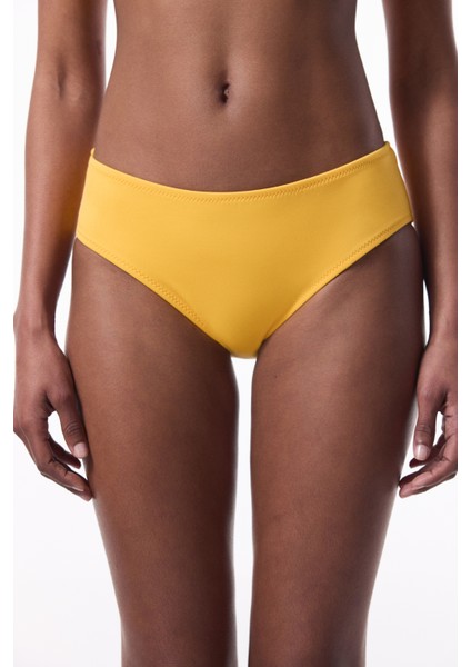 Sarı Orta Bel Hipster Bikini Altı