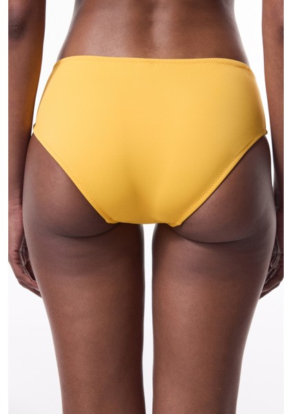 Sarı Orta Bel Hipster Bikini Altı