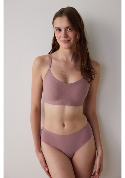 Gül Kurusu Fit Dikişsiz Balensiz Bralet Sütyen