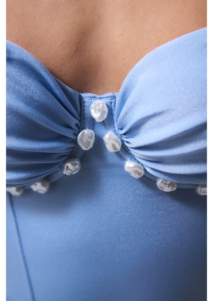 Mavi Tokalı Mayo - Gamze Erçel Koleksiyonu indirimleri