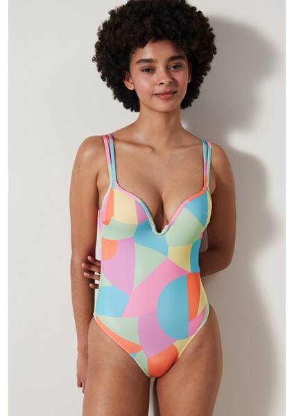 Aqua Push Up Çok Renkli Mayo