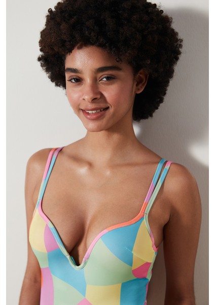 Aqua Push Up Çok Renkli Mayo