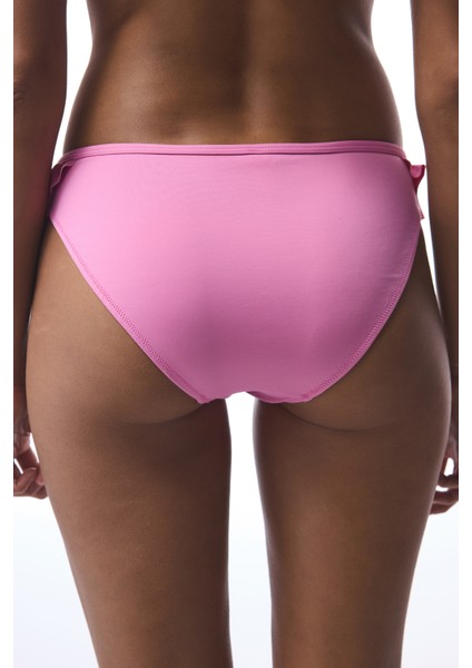 Pembe Begonia Fırfırlı Bikini Altı