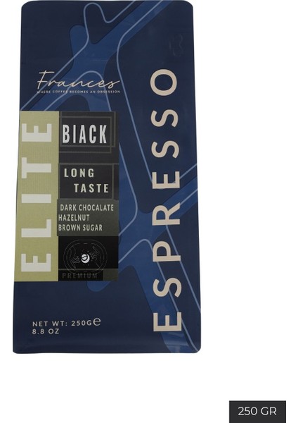 %100 Arabica Blend Black Espresso | Orta Kavrum | Çekirdek Kahve | 250 gr | Yüksek Gövde-Düşük Asidite