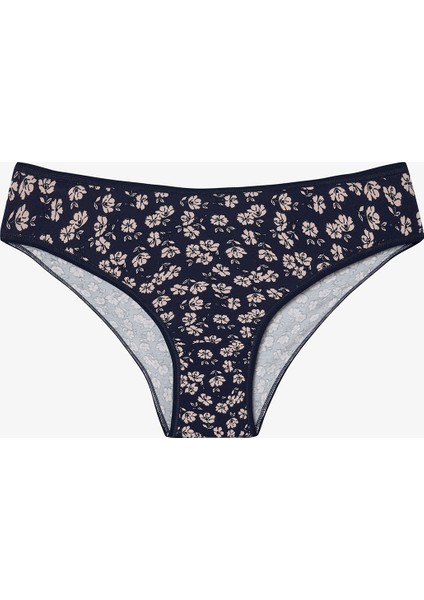 Darker Flower Çiçek Desenli Düşük Bel 5'li Slip Külot