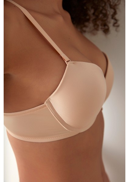 Wowbra Bej Push Up Sütyen
