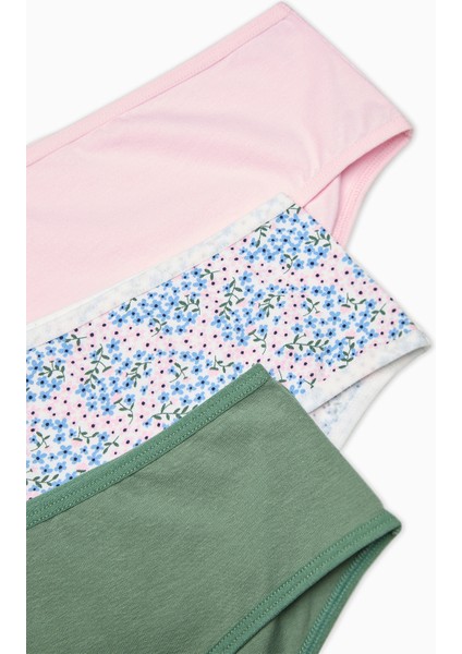 Sweet Bouquet 3lü Cover Çok Renkli Slip Külot