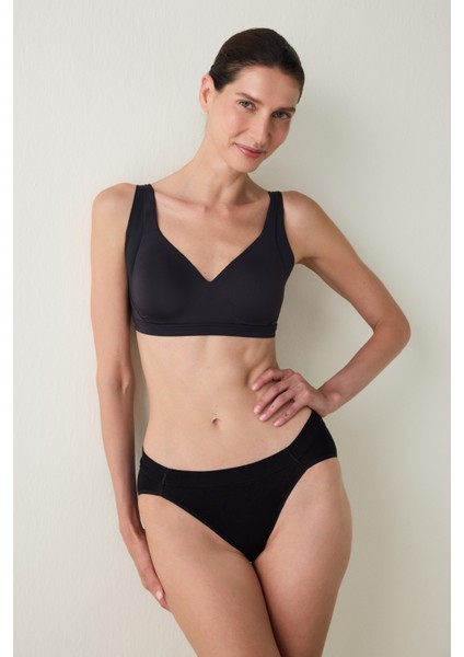 Aging Siyah Contour Balensiz Dolgusuz Sütyen