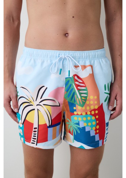 Renkli Erkek Şort Mayo