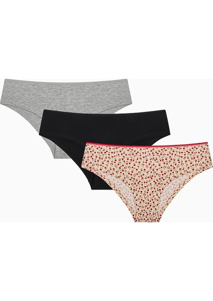 Poppy Garden 3lü Hipster Çok Renkli Külot