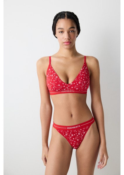 Harry Potter Soft Üçgen Kırmızı Sütyen