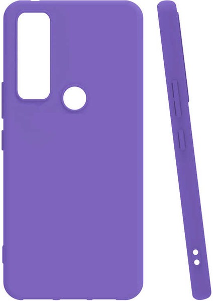 Tcl 20 Se Kılıf Ata Biye Silikon-Mor