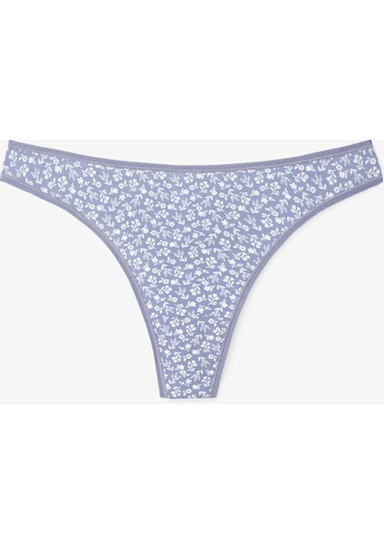 Cherry Bloom Çiçekli Düşük Bel 3'lü Tanga Külot