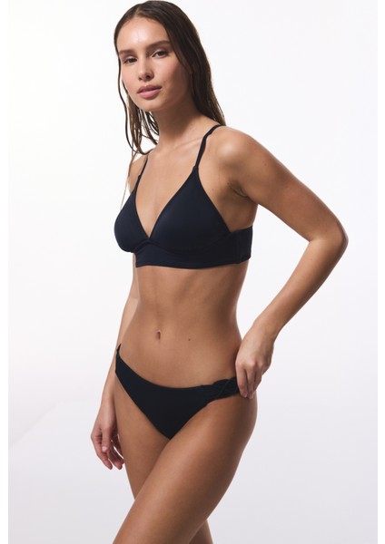 Siyah Macrame Düşük Bel Bikini Altı