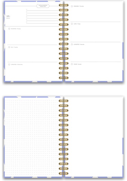 Sert Kapak A5 Spiralli Ajanda (Süresiz Planlayıcı Ajanda) Mor Kalpler indirimleri