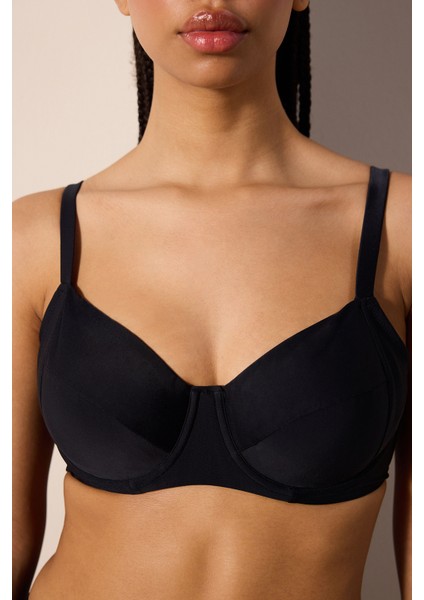 Plus Balen Siyah Bikini Üstü