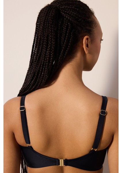 Plus Balen Siyah Bikini Üstü