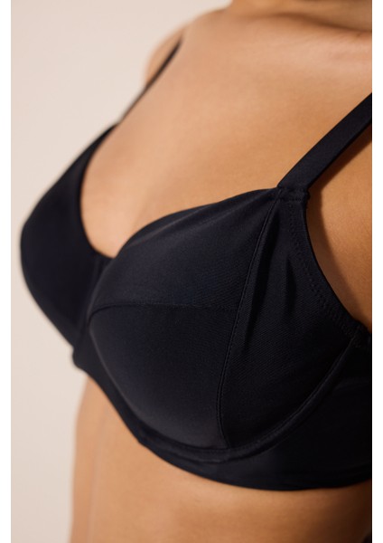 Plus Balen Siyah Bikini Üstü