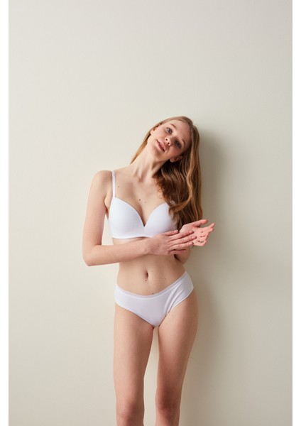 Easy Pamuklu Trim Beyaz Hipster Külot modelleri