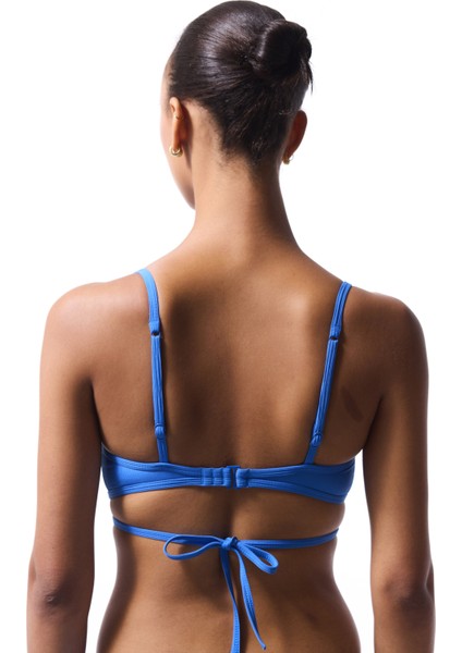 Ophelia Minimal Kesim Mavi Bikini Üstü