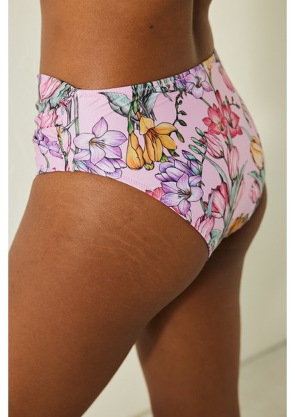 Filipa Çiçek Desenli Twist Bikini Altı
