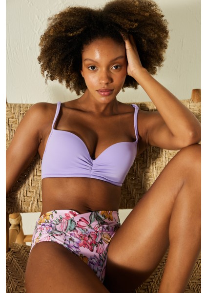 Filipa Çiçek Desenli Twist Bikini Altı