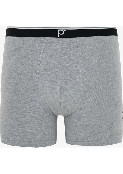 Erkek Flag Sloganlı Organik 3'lü Boxer