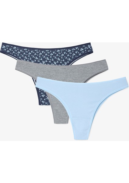 Çiçekli Night Dreams Düşük Bel 3'lü Brazilian Külot