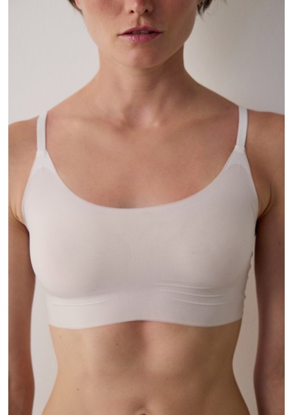 Ekru Zero Gram Balensiz Dikişsiz Push Up Bralet indirimleri