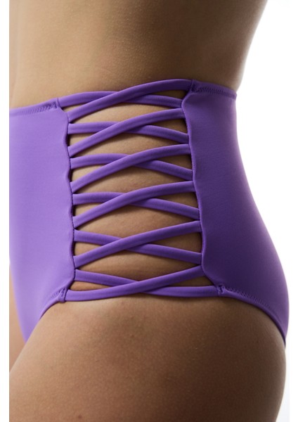 Mor Yüksek Bel Bikini Altı