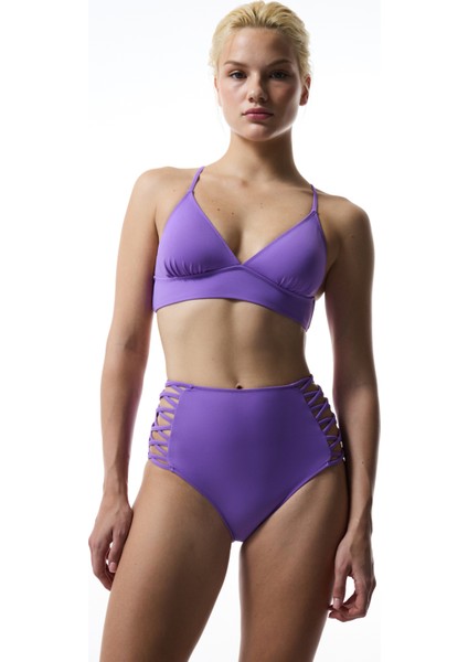 Mor Yüksek Bel Bikini Altı