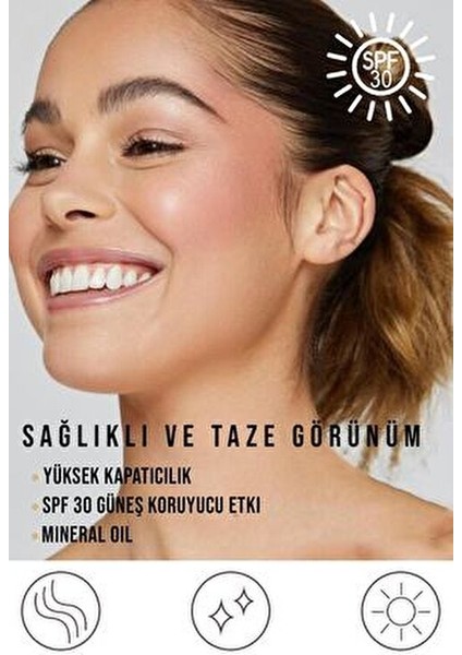 Porselen Fondöten Kapatıcı 90 ml SPF 30 Yağsız Mükemmel Kapatıcılık fırsatları