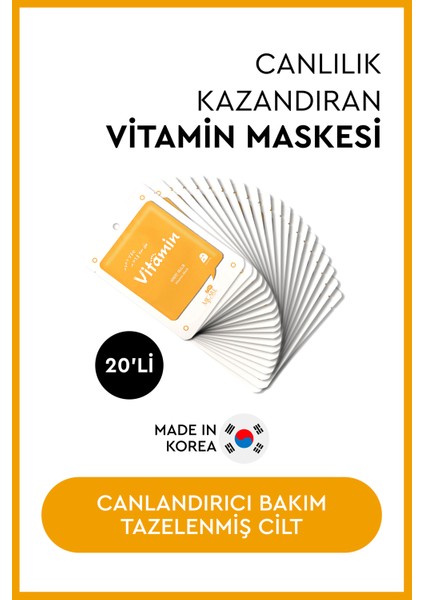 On Vitamin Mask - Vitaminli Yüz Maskesi 20'li