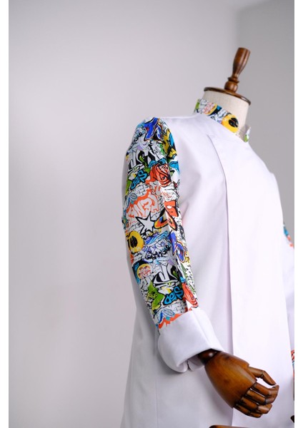 Aşçı Ceketi Ithal Kumaş Desenli Unisex Çıtçıtlı Uzun Kollu Chef Aşçı Mutfak Ceketi fiyatları