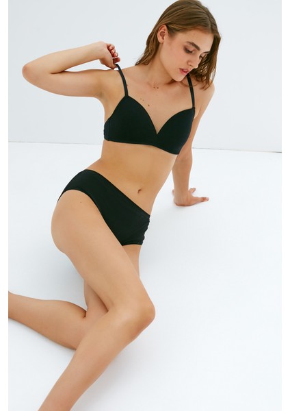 #hiççamaşırı Siyah Cosy Balensiz Pamuklu Sütyen