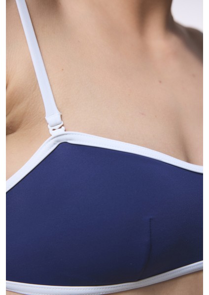Lacivert Lacie Bandeau Bikini Üstü