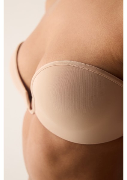 Deep Decollette Bej Sütyen