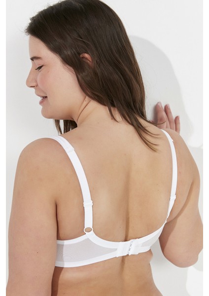 Beyaz Büyük Beden Toparlayıcı Balenli Sütyen fiyatları