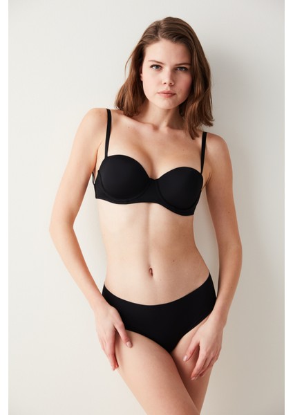 Dekoltemiz Multiway Siyah Dolgulu Push Up Sütyen